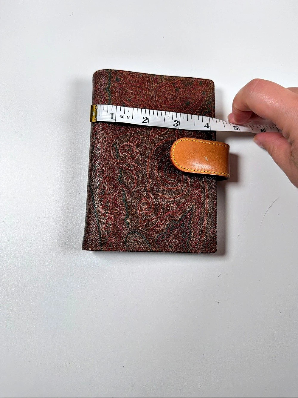 Etro Paisley Ring Planner Organizer in Brown & Orange - Picture 7 of 9